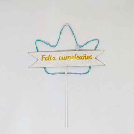 TOPPERS FELIZ CUMPLEAÑOS DE CORONA CON LUCES